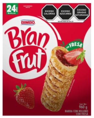 Barras de Hojaldre Bimbo Bran Frut Sabor Fresa 24 pzas de 40 g - ZK