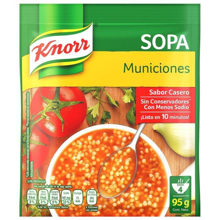 Media Caja Sopa Knorr Municiones 95G/6P