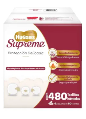Toallitas Húmedas Huggies Supreme 480 Pzas-ZK