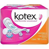 Caja toalla femenina Kotex clásica anatómica C/A 10C/10P/70020 - SCG