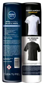 Antitranspirante Nivea Men Black&White Invisible 2 pzas de 250 ml c/u - ZK