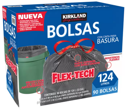 Kirkland Signature Bolsas para Basura 90 pzas de 124 l - KOZ