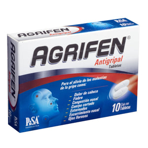 Agrifen antigripal con 10 tabletas-Agrifen-MayoreoTotal-MayoreoTotal