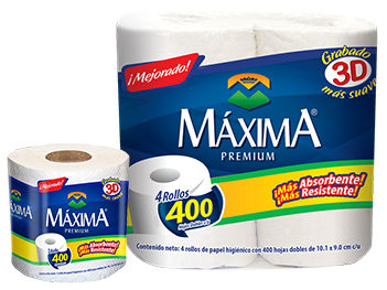 Bulto papel higiénico Maxima Premium 1 rollo individual de 400 hojas en 48 rollos-Higienico-Maxima-MayoreoTotal