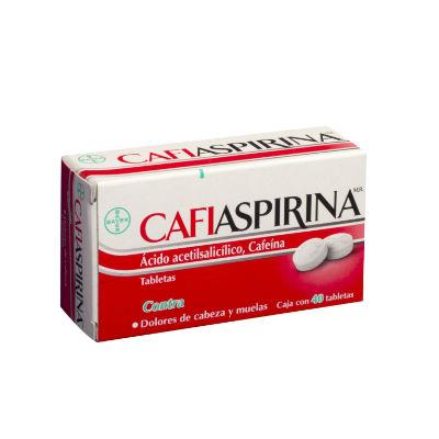 Cafiaspirina caja con 40 tabletas de 500 mg-Farmacia-MayoreoTotal-MayoreoTotal