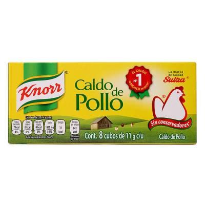 Caja caldo de pollo Knorr Suiza de 8 exhibidores con 105 cubos - Unilever-Sazonadores-Unilever-MayoreoTotal