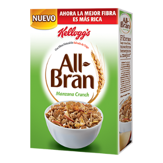 Caja cereal All Bran manzana de 330 grs con 24 piezas - Kelloggs-Cereales y Avenas-Kelloggs-MayoreoTotal
