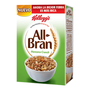 Caja cereal All Bran manzana de 330 grs con 24 piezas - Kelloggs-Cereales y Avenas-Kelloggs-MayoreoTotal