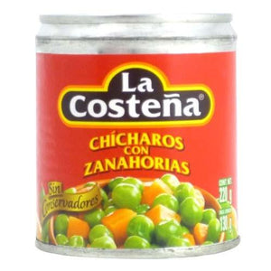 Caja chícharo con zanahoria de 220 grs con 24 piezas - La Costeña-Enlatados-La Costeña-MayoreoTotal