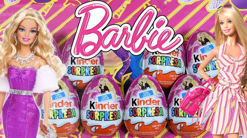 Caja Chocolate Huevo Kinder Sorpresa Barbie T8 en 12 paquetes de 8 piezas - Ferrero-Chocolates-Ferrero-MayoreoTotal