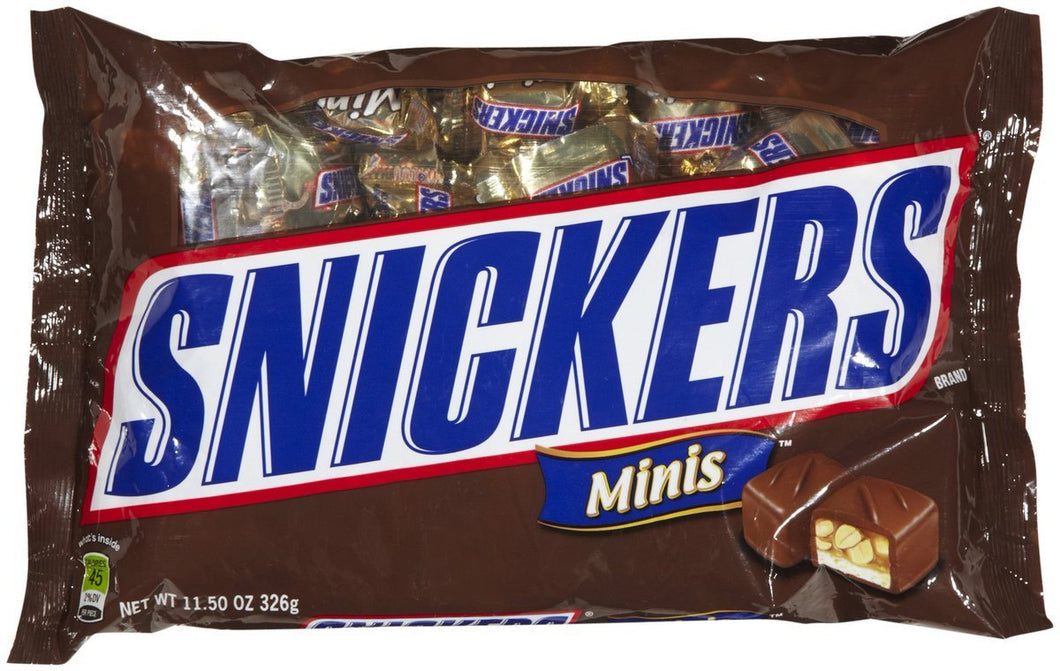 Caja Chocolate Snickers Mini en 12 bolsas de 52 piezas - Effem-Chocolates-Effem-MayoreoTotal