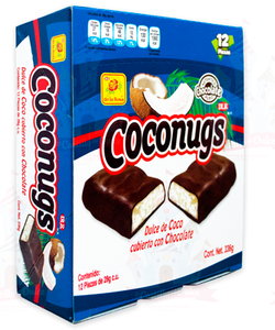 Caja Chocolates Coconugs con 24 paquetes de 12 piezas - DeLaRosa-Chocolates-DeLaRosa-MayoreoTotal