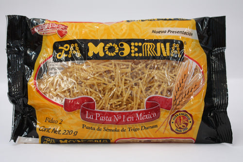 Caja de fideos No.2 de La Moderna con 20 paquetes de 200 grs. - La Moderna-Sopas-La Moderna-7501018310035C-MayoreoTotal