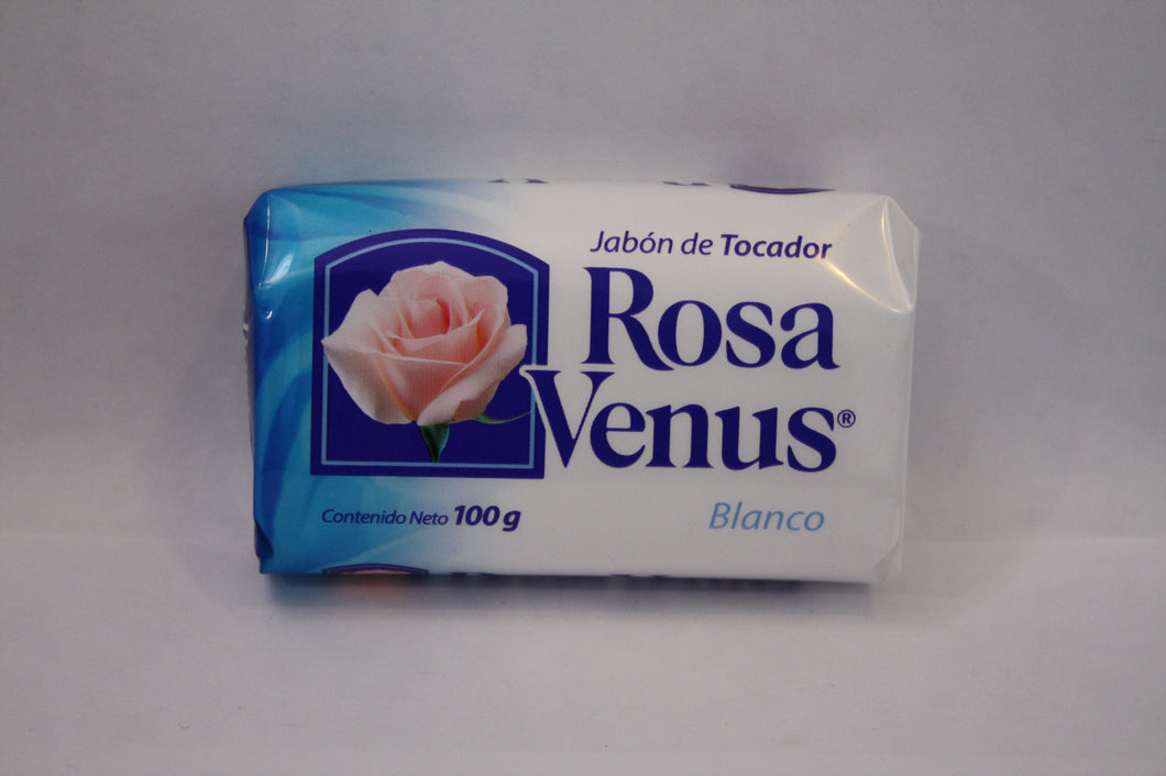 Caja de Jabón de Tocador Rosa Venus Blanco de 100 grs con 60 piezas - Fabrica de Jabón La Corona-Jabones-La Corona-7501026006869C-MayoreoTotal
