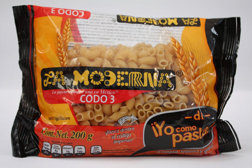 Caja de sopa codo No.3 de La Moderna con 20 paquetes de 200 grs. - La Moderna-Sopas-La Moderna-7501018310530C-MayoreoTotal