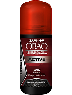 Caja Desodorante Obao Roll For Man Active de 65 g con 24 piezas - Garnier-Desodorantes-Garnier-MayoreoTotal