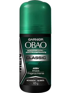 Caja Desodorante Obao Roll on For Men Classic de 65 grs con 24 piezas - Garnier-Desodorantes-Garnier-MayoreoTotal