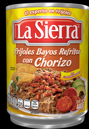 Caja Frijol con Chorizo Sierra de 440 grs con 12 piezas - Sabormex-Frijoles Enlatados-Sabormex-MayoreoTotal