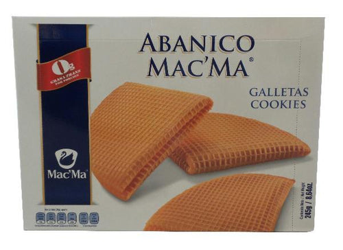 Caja galleta abanico Mac Ma de 245 grs en 12 piezas - Mac Ma-Galletas-Mac Ma-MayoreoTotal