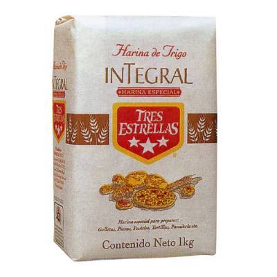 Caja Harina de Trigo Integral 3 Estrellas en 10 piezas de 1 kg - La Moderna-Harinas-La Moderna-MayoreoTotal