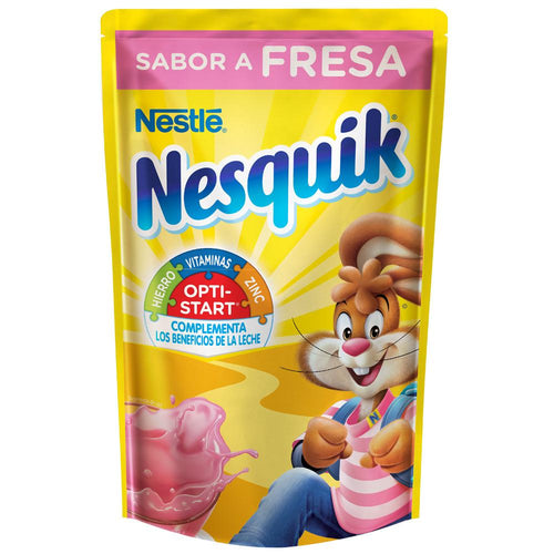 Caja Nesquik de Fresa en Bolsa de 357 grs con 12 piezas - Nestlé-Bebidas-Nestlé-MayoreoTotal