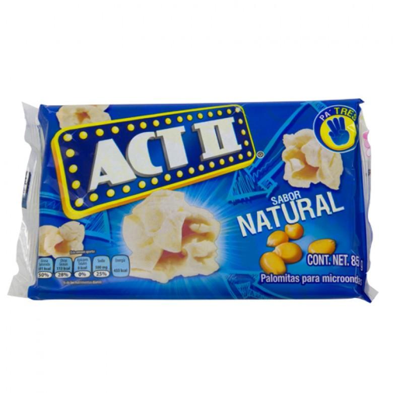 Caja Palomitas Act II Naturales de 80 grs en 14 piezas con 6 exhibidores - Conagra Foods-Botanas-Conagra-MayoreoTotal