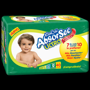 Caja Pañal Absorsec Grande con 40 piezas en 4 paquetes - Kimberly Clark-Pañales-Kimberly Clark-MayoreoTotal