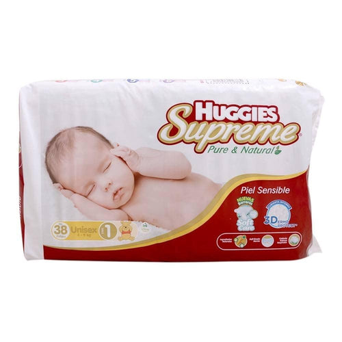 Caja pañales Huggies Supreme Etapa 1 en 6 paquetes de 38 piezas - Kimberly Clark-Pañales-Kimberly Clark-MayoreoTotal