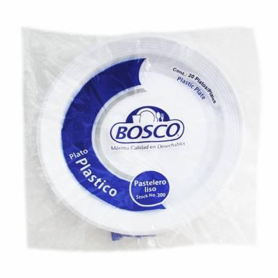Caja Plato Pastelero Bosco no. 200 (16 cm diametro) de 20 platos con 50 paquetes - Bosco-Desechables-Bosco-MayoreoTotal