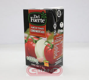 Caja Pure de Tomate Condimentado Tetrapak de 1 litro con 12 piezas - Del Fuerte - Herdez-Pure de Tomate-Herdez-MayoreoTotal