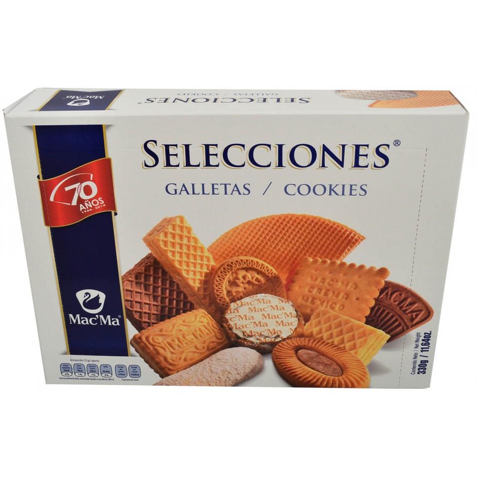 Caja Selecciones Mac Ma de 330 grs con 12 piezas - Mac Ma-Galletas-Mac Ma-MayoreoTotal