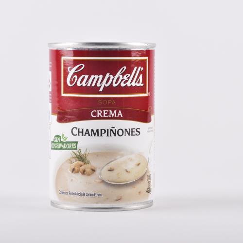 Caja sopa Campbell's crema de champiñones con 24 latas de 420 grs. - La Costeña-Sopas-La Costeña-MayoreoTotal