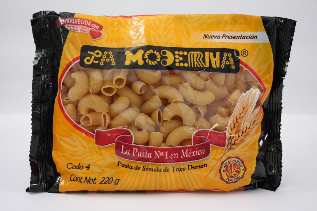 Caja Sopa Codo No.4 (La Moderna) con 20 paquetes de 200 grs.-Sopas-La Moderna-7501018310547C-MayoreoTotal