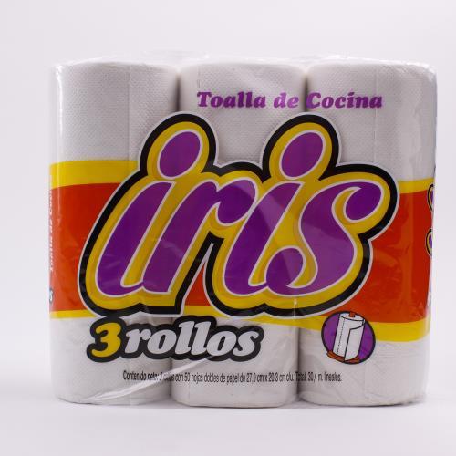 Caja Toalla de Cocina Iris de 3 rollos con 8 paquetes - Kimberly Clark-Servitoalla-Kimberly Clark-MayoreoTotal