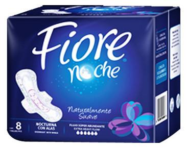 Caja toalla femenina Fiore nocturna C/A en 12 paquetes de 8 piezas - PI Mabe-Toalla Femenina-PI Mabe-MayoreoTotal