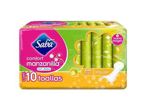 Caja toalla Saba comfort regular S/A en 10 paquetes de 10 piezas - SCA-Toalla Femenina-SCA-MayoreoTotal