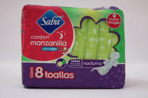 Caja Toalla Saba Confort Nocturna de 8 toallas con 10 paquetes - SCA-Higiene Femenina-SCA-7501019007606C-MayoreoTotal