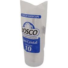 Caja vaso Bosco Cristal No.10 de 50 paquetes con 20 vasos - Bosco-Desechables-Bosco-MayoreoTotal