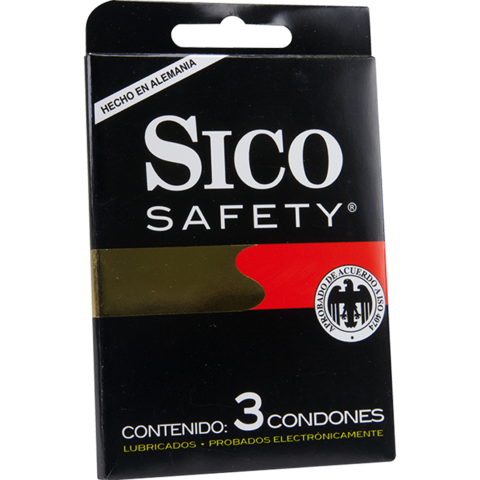 Condones Sico Safety con 3 piezas-Condones-Sico-MayoreoTotal