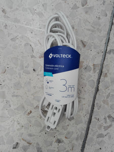 Extension electrica de 3 metros Volteck-Ferreteria-MayoreoTotal-MayoreoTotal