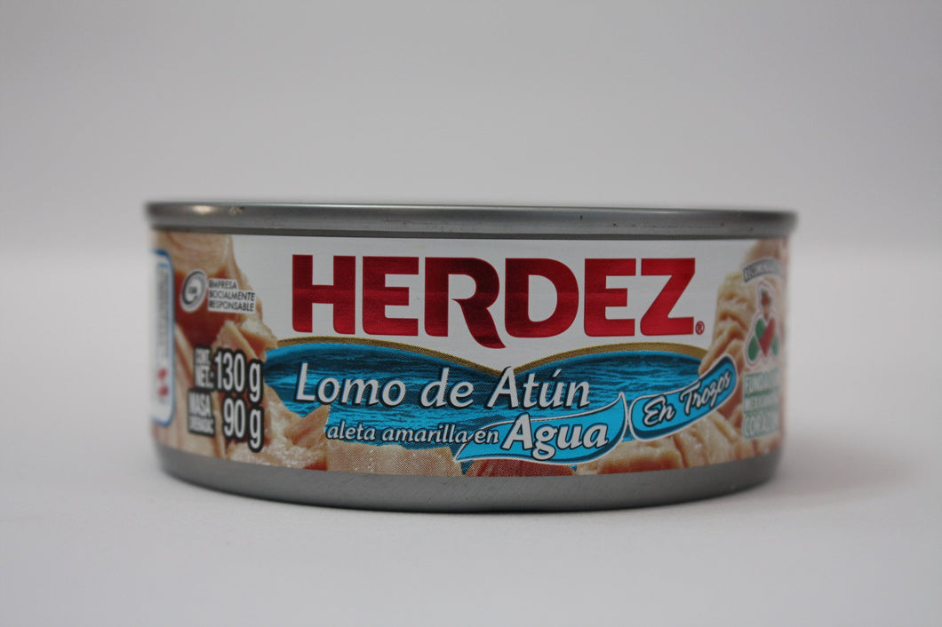Media caja atún en agua Lomo de 130 grs en 24 latas - Herdez-Atún y Sardina-Herdez-7501003105486-MayoreoTotal