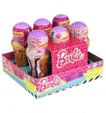 Media Caja Caramelo Liquido Rollips Princesas Barbie Cereza con 24 paquetes de 6 piezas - Bondy-Caramelo Liquido-Bondy-MayoreoTotal