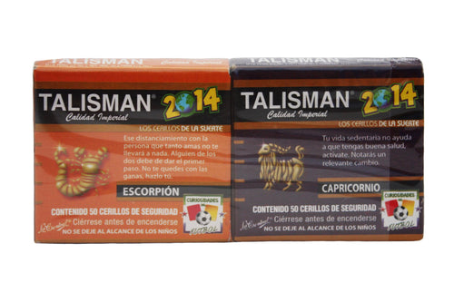 Media Caja Cerillo Talisman de 50 piezas con 10 paquetes - La Central-Cerillos-La Central-MayoreoTotal