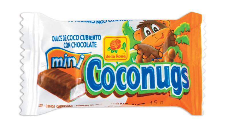 Media Caja Chocolate Coconugs Mini en 9 paquetes de 24 piezas - DeLaRosa-Chocolates-DeLaRosa-MayoreoTotal