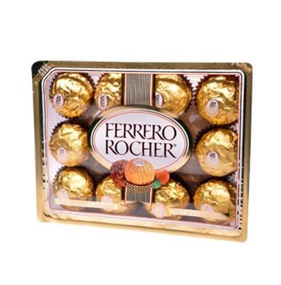 Media Caja Chocolates Ferrero rocher en 10 paquetes con 12 piezas - Ferrero-Chocolates-Ferrero-MayoreoTotal