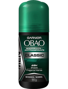 Media Caja Desodorante Obao Roll on For Men Classic de 65 grs con 12 piezas - Garnier-Desodorantes-Garnier-MayoreoTotal