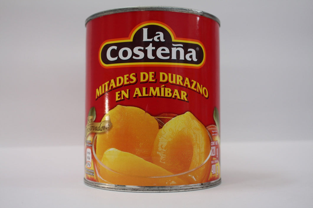 Media Caja Duraznos en Mitades de 820 grs con 6 latas - La Costeña-Conservas-La Costeña-7501017003167-MayoreoTotal