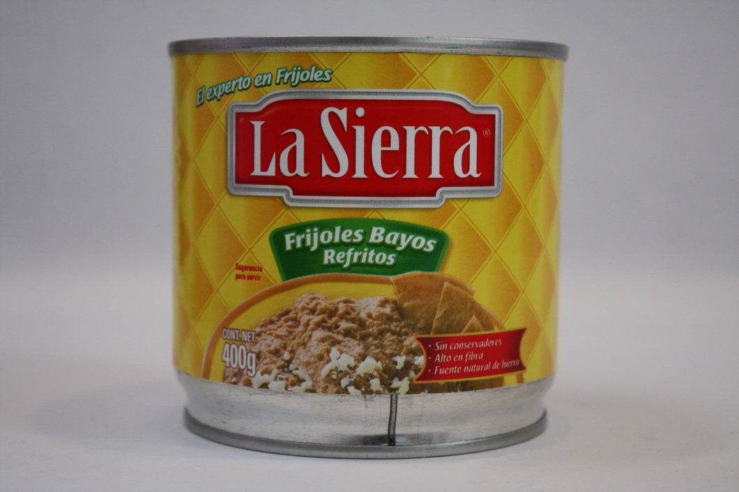 Media Caja Frijol Bayo Refrito La Sierra de 400 grs con 6 latas - Sabormex-Frijoles Enlatados-Sabormex-7501052420196-MayoreoTotal