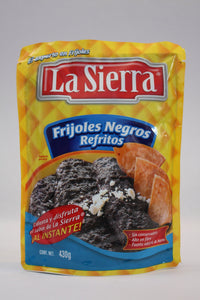 Media Caja Frijol Negro Refrito Bolsa La Sierra de 430 grs con 12 bolsas - Sabormex-Frijoles Enlatados-Sabormex-7501052420165-MayoreoTotal