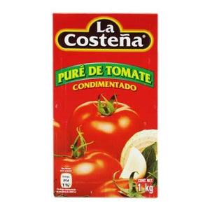 Media Caja Pure de Tomate Condimentado de 1 litro con 6 piezas - La Costeña-Pure de Tomate-La Costeña-MayoreoTotal